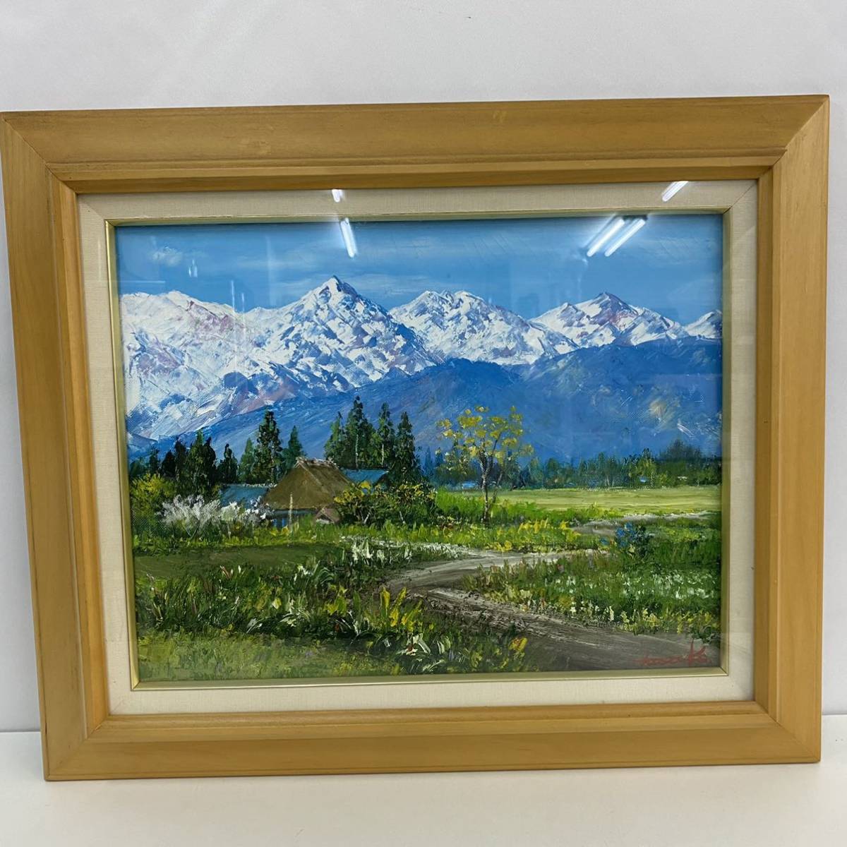 Yozi 油彩画 油絵 山の風景 1993年作 Yozi 油彩画 油絵 山の風景 1993