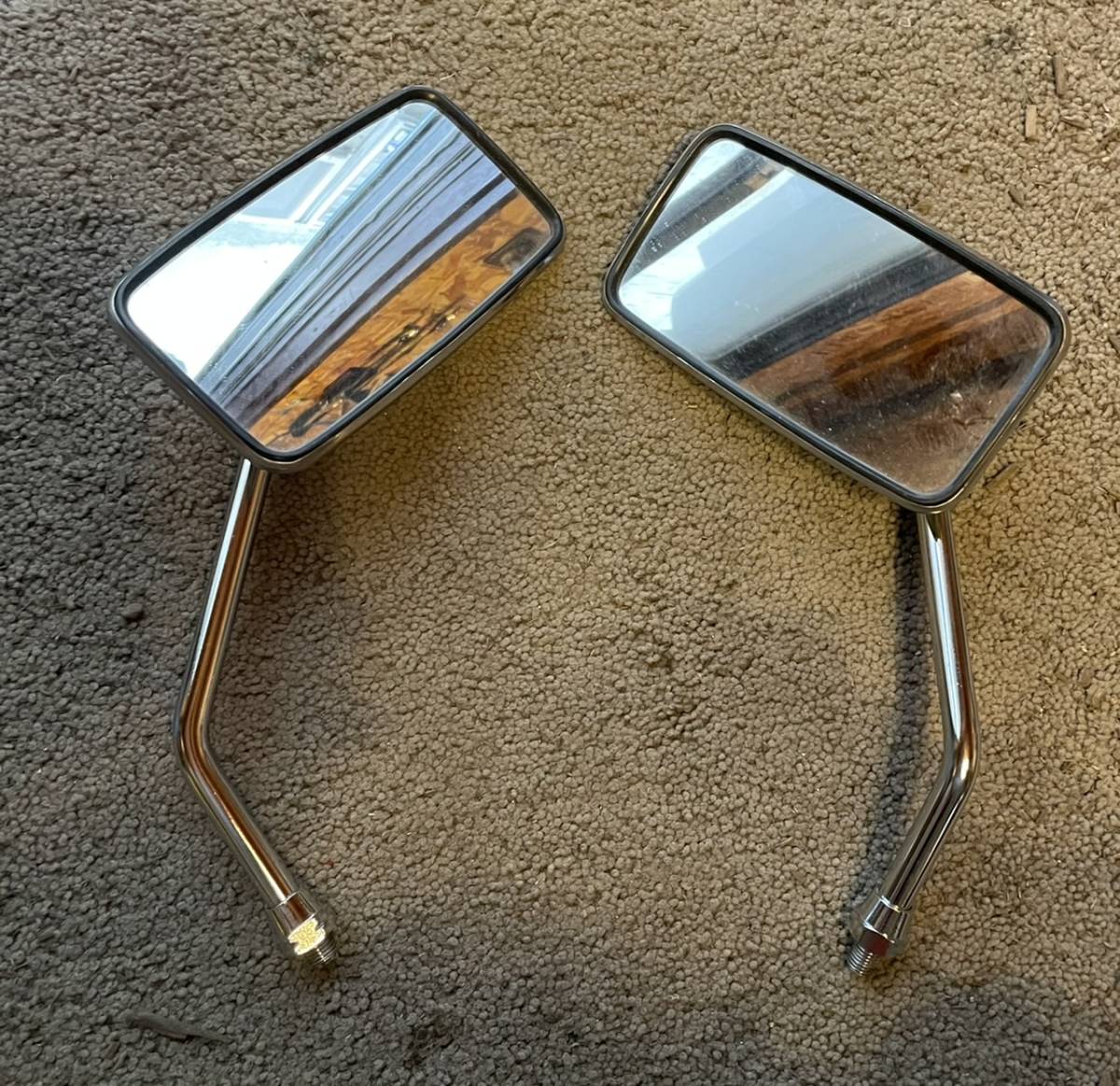 Yahoo!オークション - SR400 純正 ミラー 左右セット メッキ 四角 角型