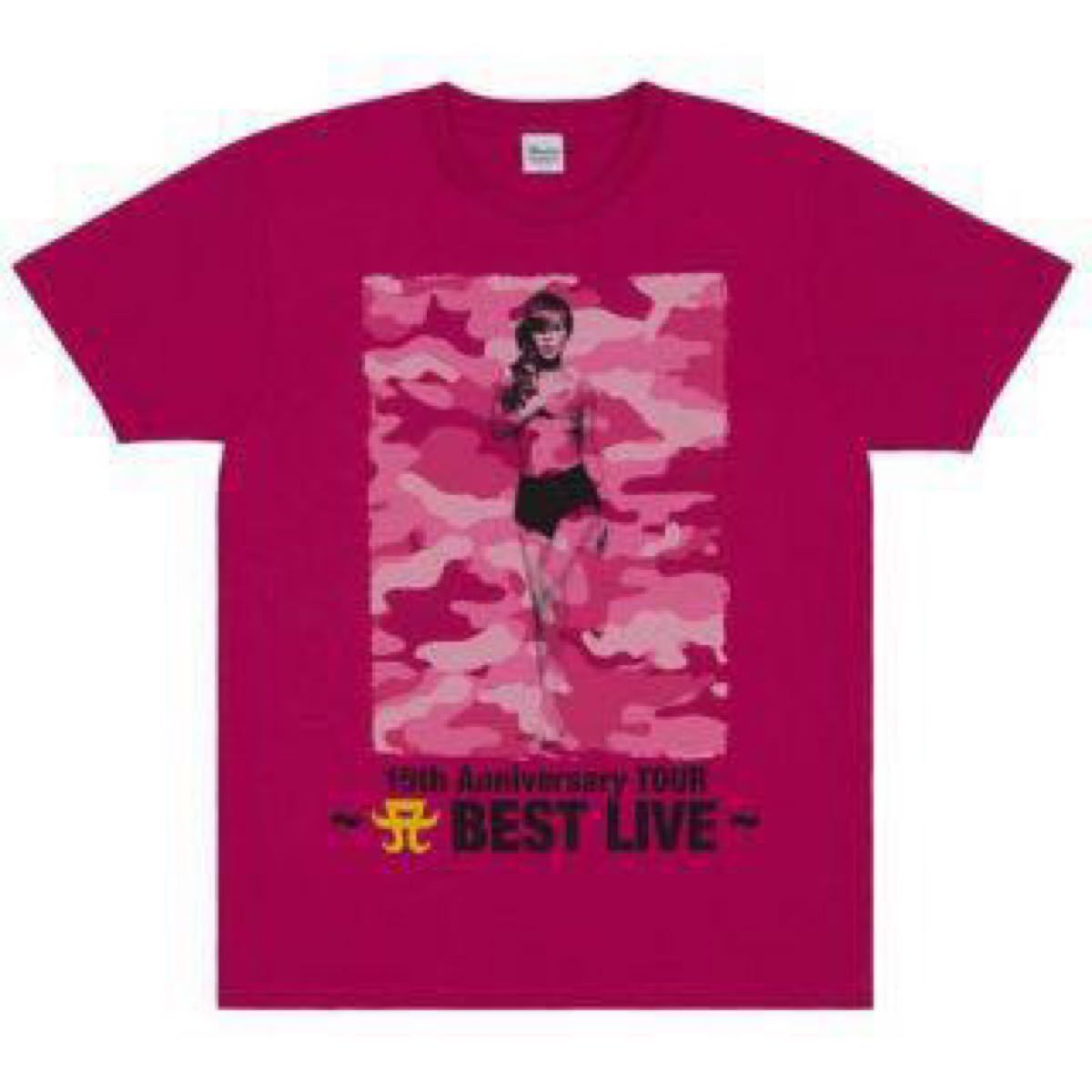 浜崎あゆみ 15th A BEST LIVE Tシャツ 迷彩 ピンク S 新品 バック