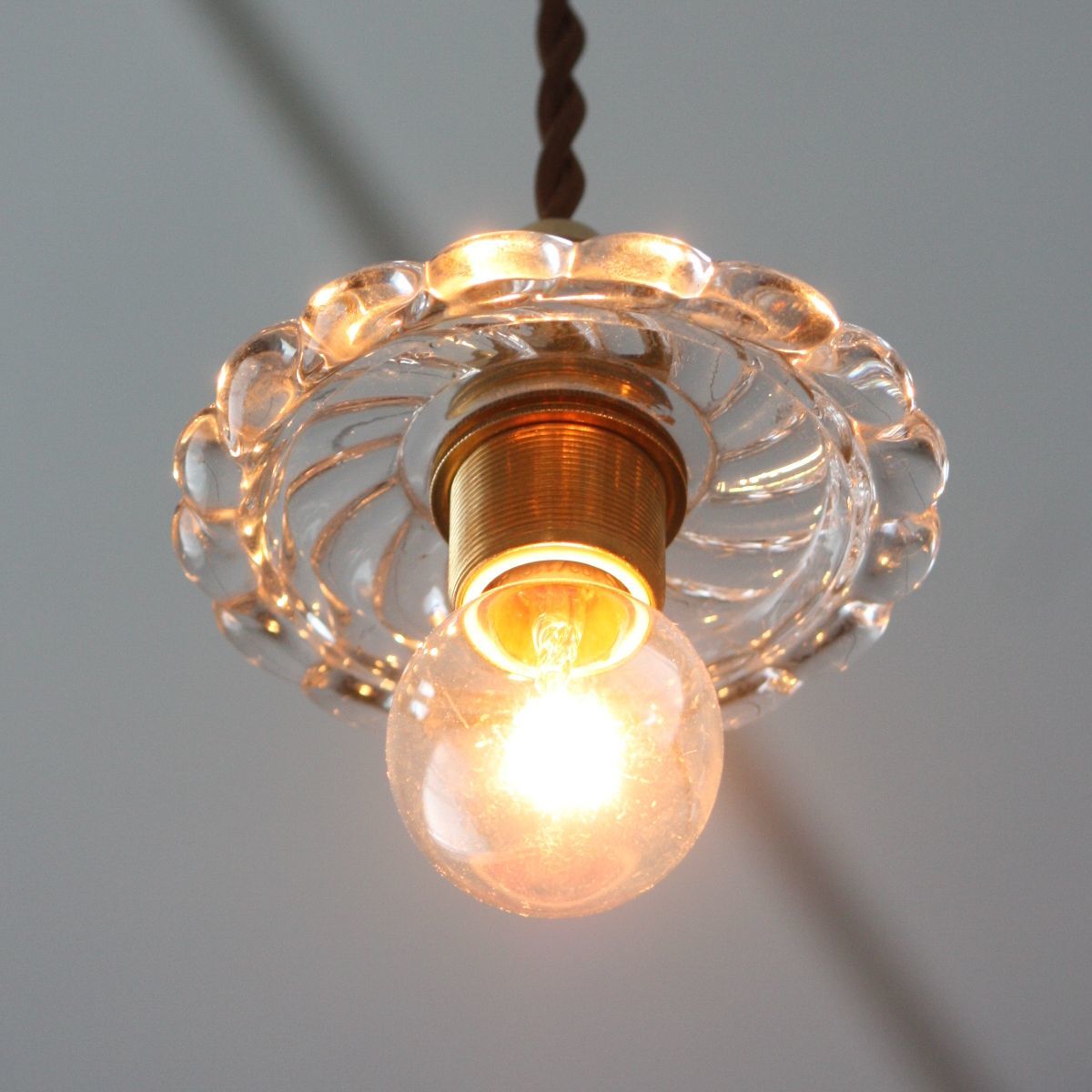 フランス オールドバカラ ガラス 小さな吊下げランプ5 アンティーク