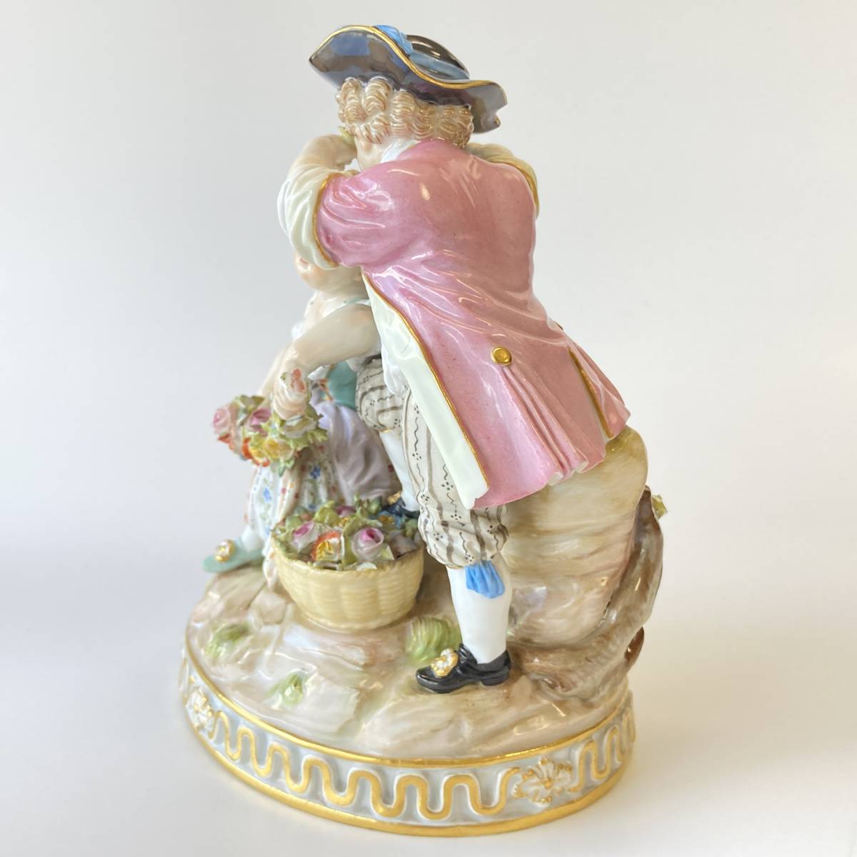 美品古マイセン／アシエ1768年『花摘みの男』大型フィギュリン美品1級