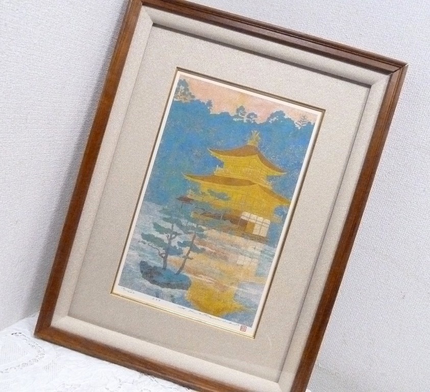 Yahoo!オークション - ( BM) [SALE]勝田幸男 作 粒画 金閣寺 12/200 セ