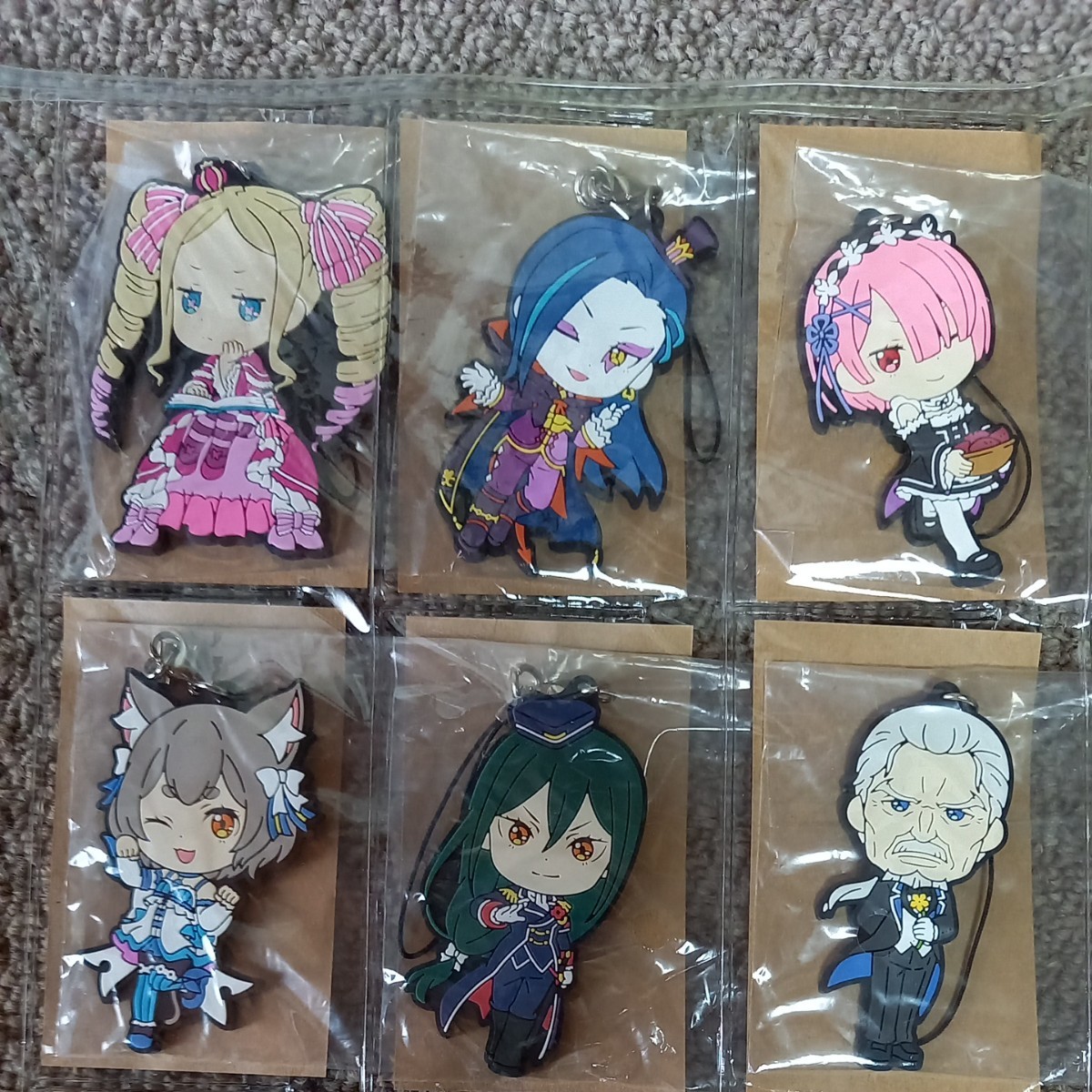 Re ゼロから始める異世界生活 ラバーストラップ 全17種 フルコンプ