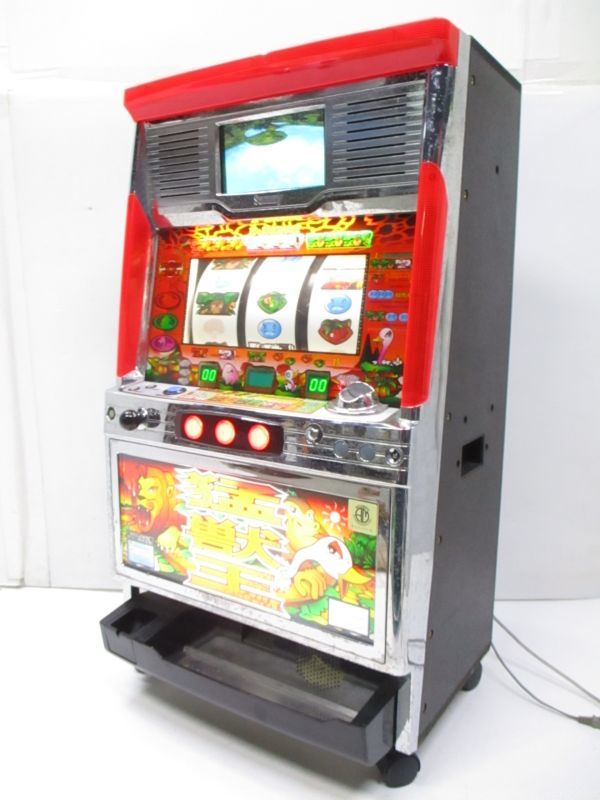 パチスロ実機】サミー☆猛獣王S【コイン不要機付】爆裂AT機・4号機・