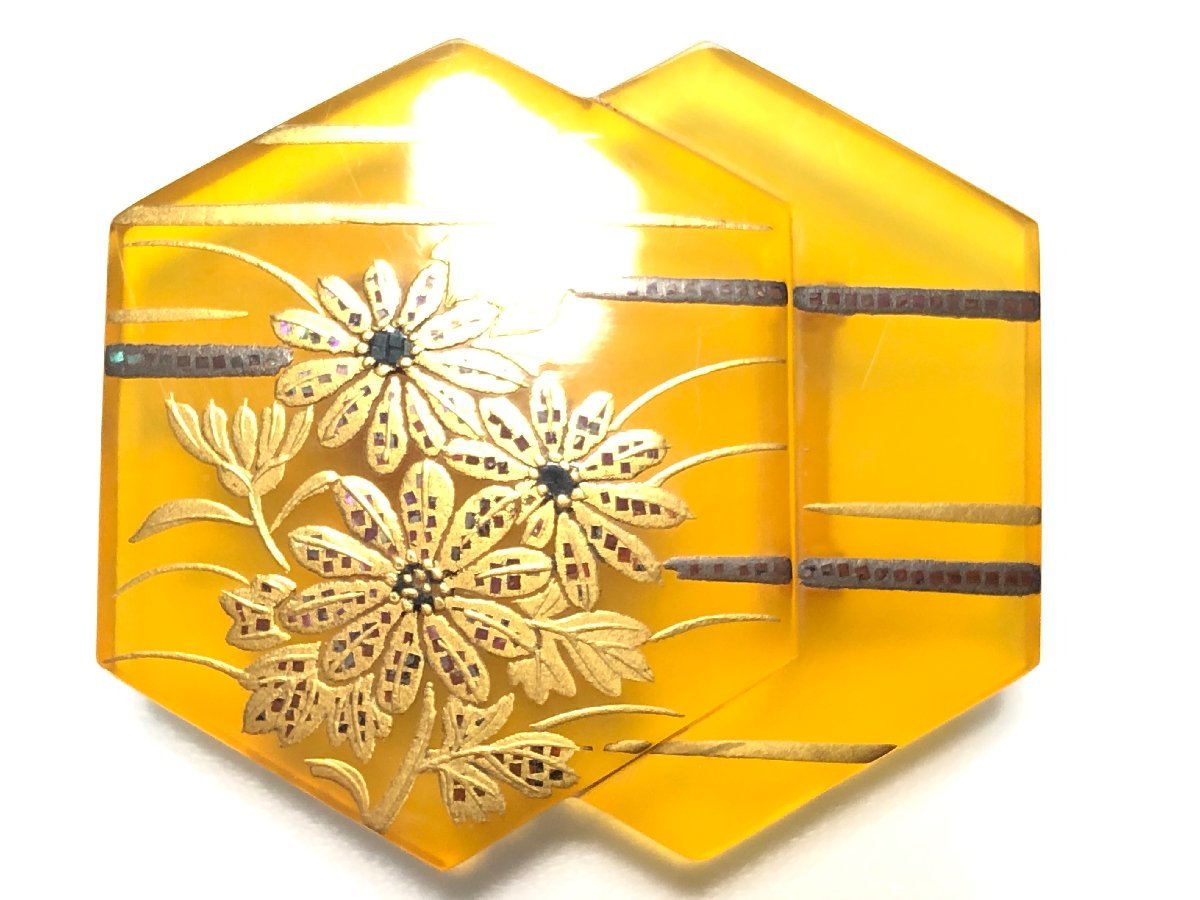 鼈甲 べっ甲 べっこう 蒔絵師 松山武司 帯留め ペンダントトップ