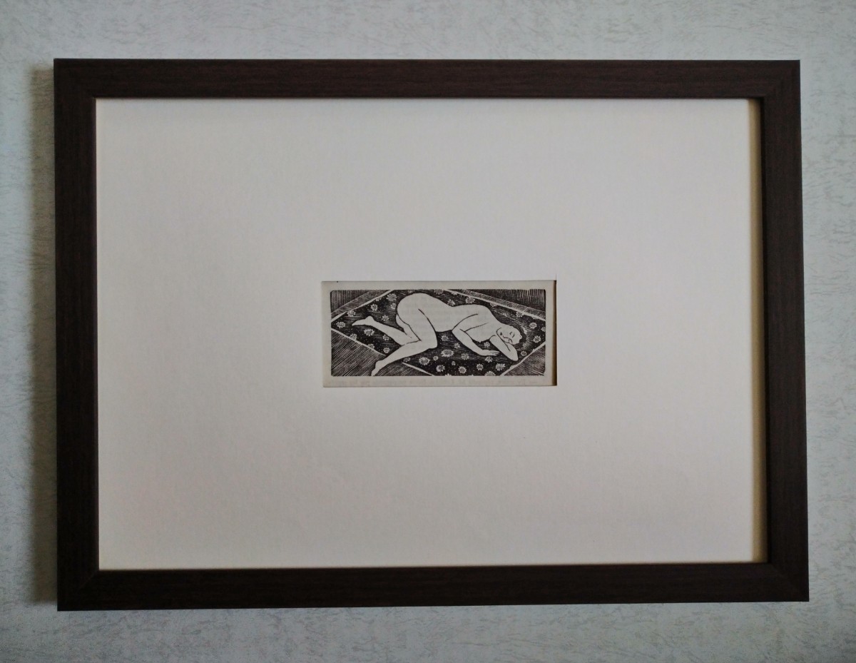 藤田嗣治オリジナル木版画 1925年制作