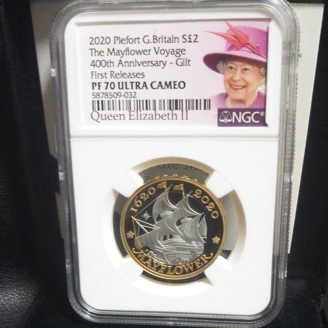 ☆ピエフォー貨 最高鑑定NGC PF70 メイフラワー号400周年プルーフ 銀貨