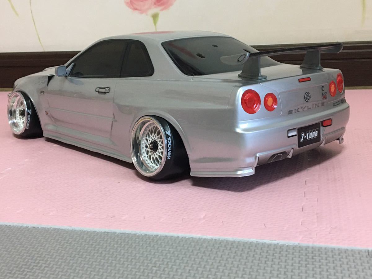 送料無料 1/10 日産 スカイライン GT-R R34 ニスモ Zチューン LED付き