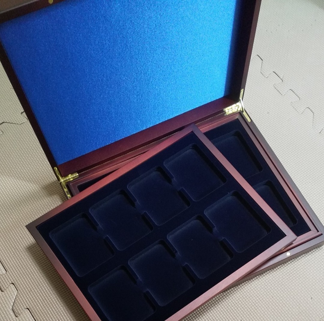 ライトハウス製 デラックス木製コインケース スラブコイン用 8穴×3段