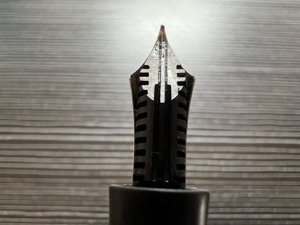 モンブラン 万年筆 マスターピース 144 14C 中白 EF 極細字 テレスコープ