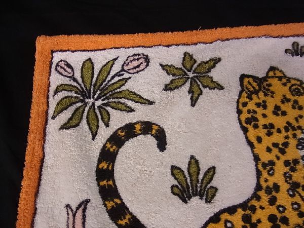 1円 □美品□ HERMES エルメス コットン100％ レオパード ヒョウ柄