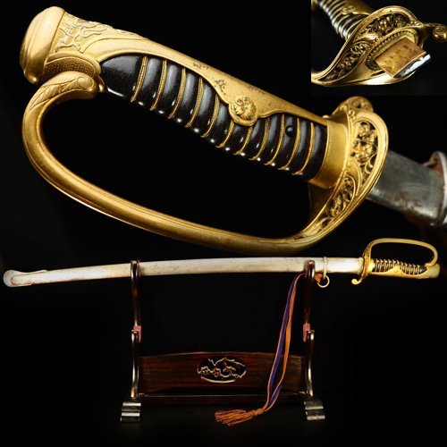 サーベル式軍刀 海軍 旧日本軍 指揮刀 旗棒 模造刀 サーベル 軍刀 帝国陸軍