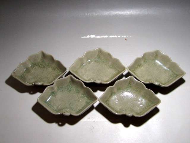 北大路魯山人 木の葉向付 五客 趣のある名碗 魯山人芸術☆z311