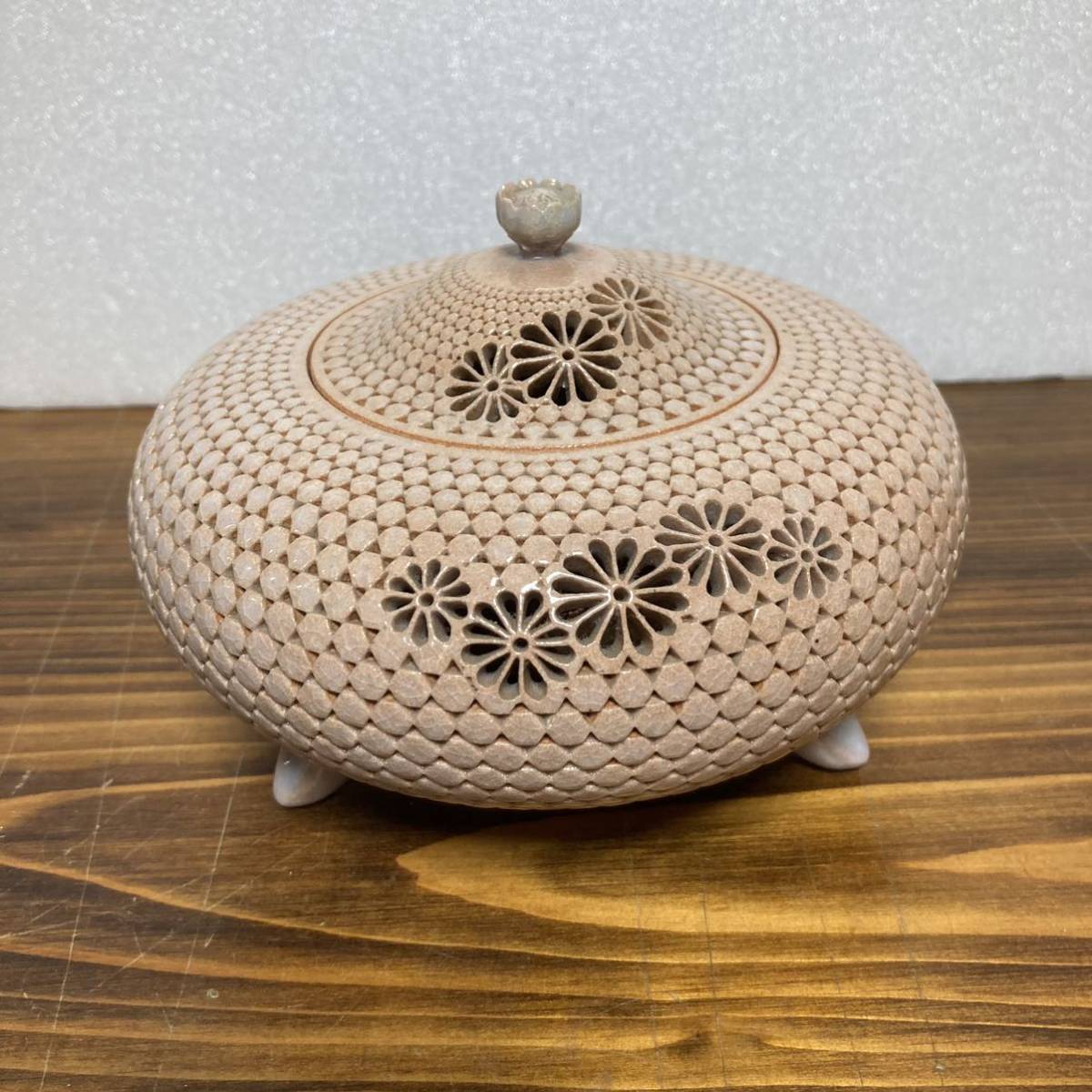 萩焼 廣澤洋海造 萩焼万亀香合