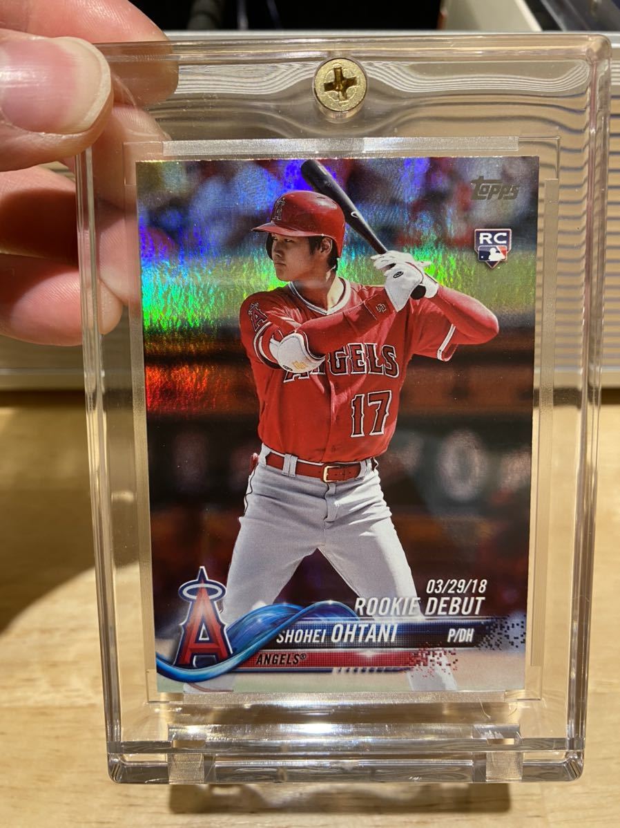 極美品】プロ野球チップス 大谷翔平 赤サイン箔押し 極美品】プロ野球