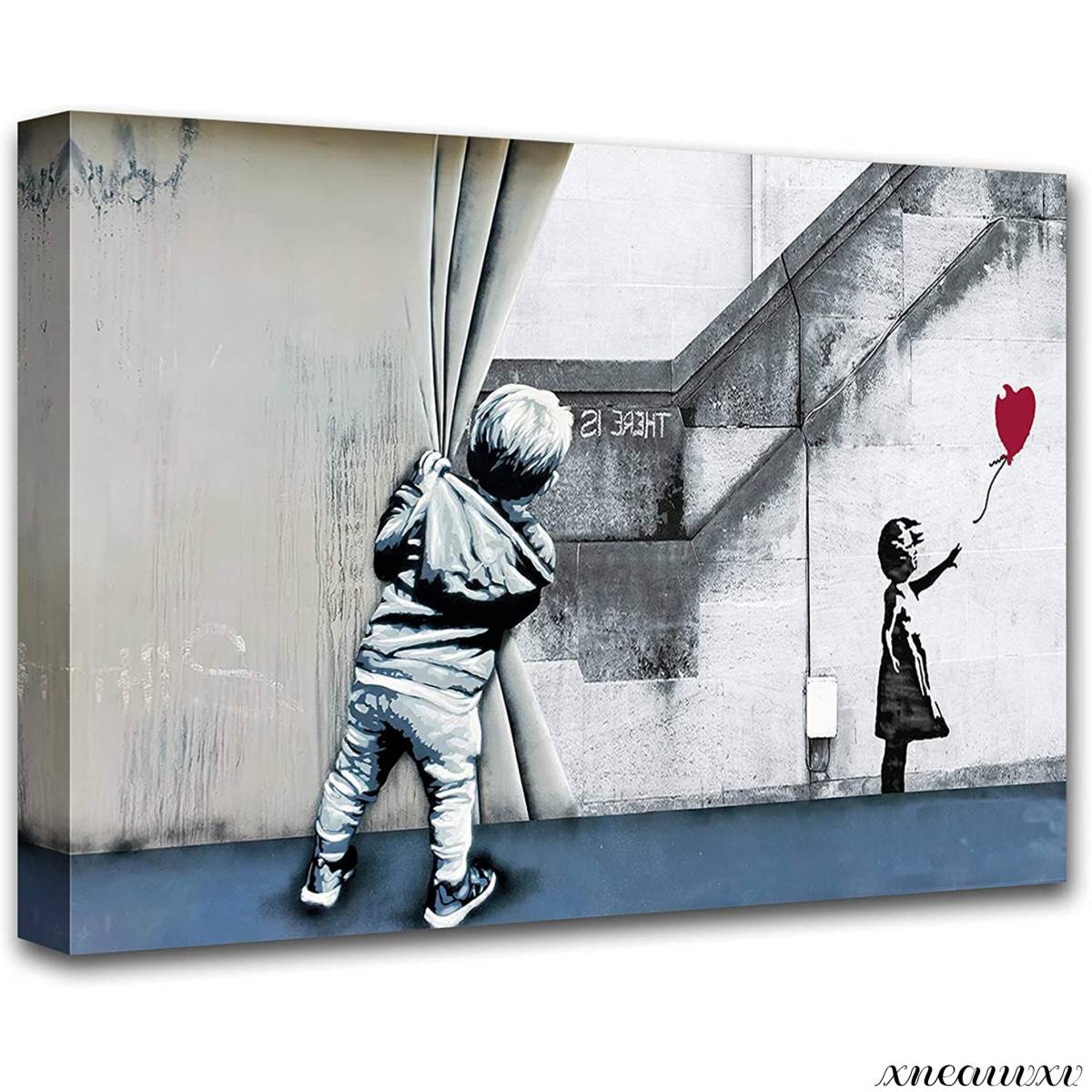 Yahoo!オークション - バンクシー アートパネル 男の子 女の子 模写 イ