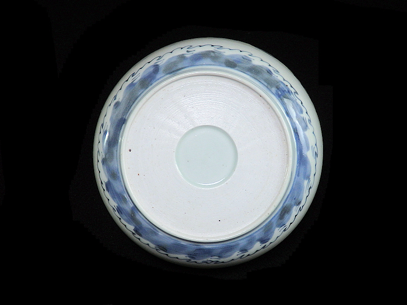 ♢明治時代 古伊万里 染付暦手大鉢三川内焼 平戸焼アンティーク骨董品