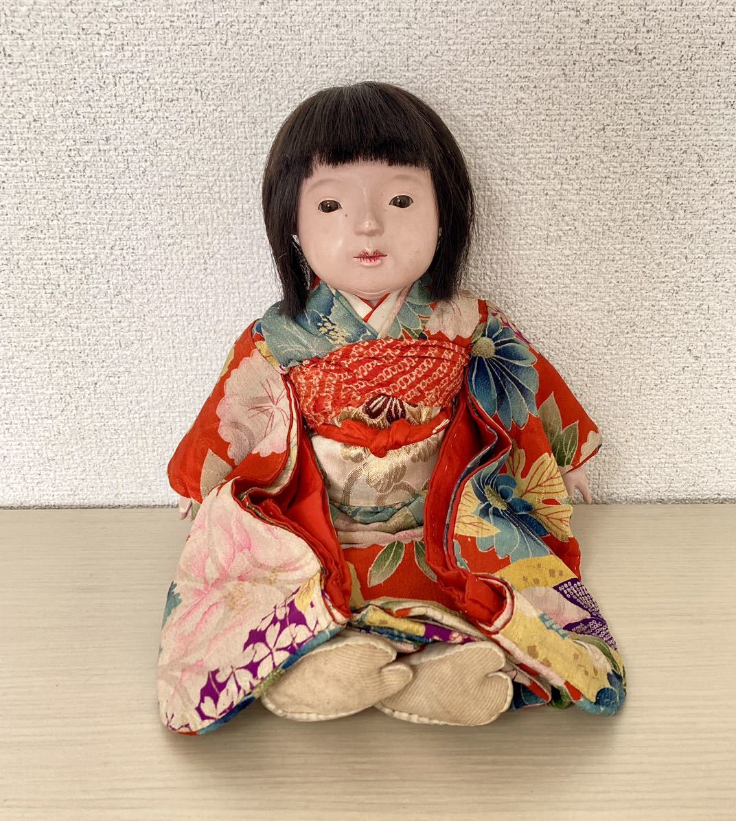 Amazon | □市松人形□古い日本人形 約38.5㎝ 当時物 着物 大正ロマン