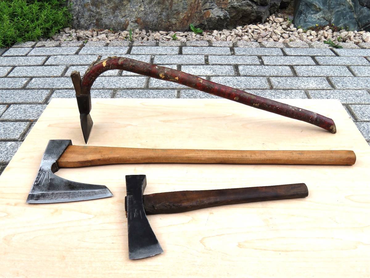 釿（ちょうな）手斧 大工道具 古道具 アウトドア 大工道具 ちょうな