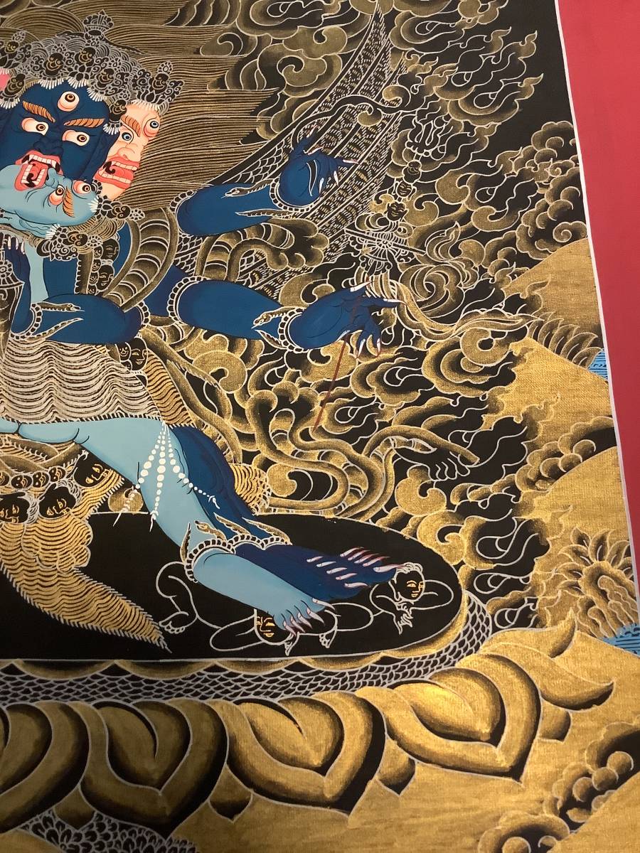 SALE』《 チベット密教 1点物 》 タンカ 曼荼羅 歓喜仏 憤怒神