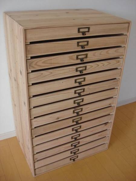 ☆送料無料☆サイズ変更可能☆A4木製1段書類棚/無垢材