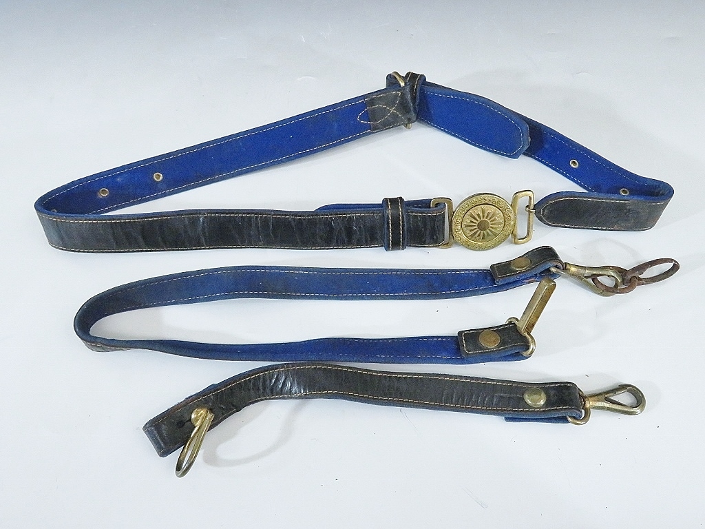 当時物実物旧日本軍海軍下士官用剣帯革ベルト ◇旧日本