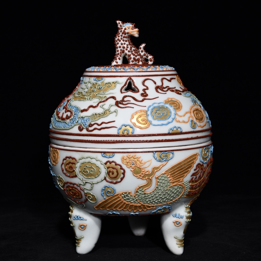 送料無料明時代鹿図染付平碗5客本物保証中国古玩