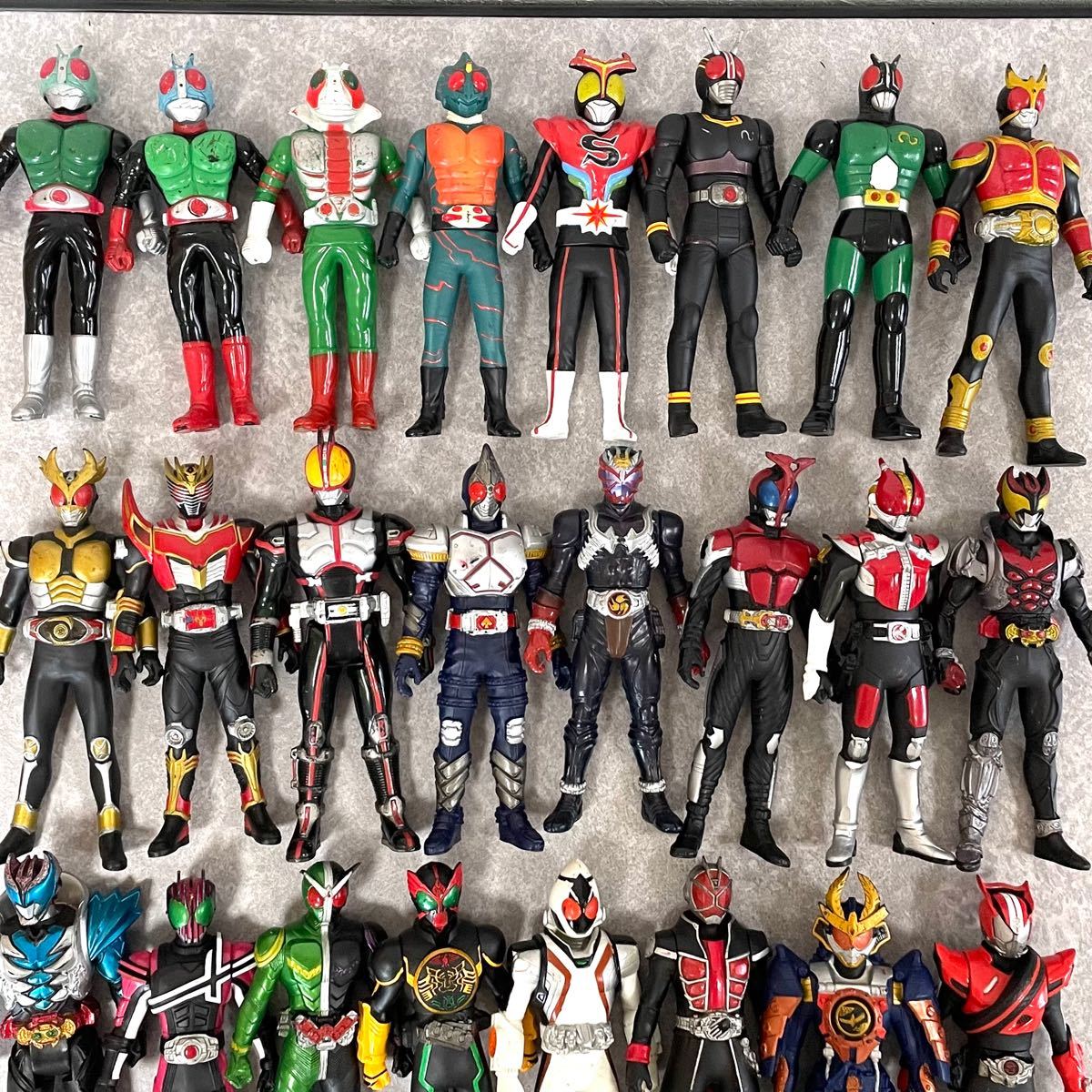 仮面ライダー ソフビ フィギュア 31体 18cm 大量セット売り 昭和～令和