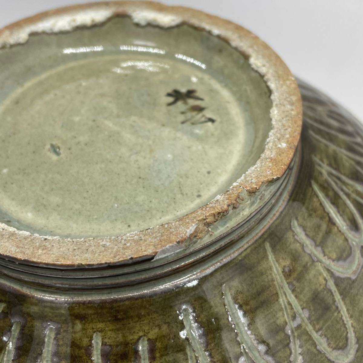 茶道具 流釉 花瓶 壺 飾り壺 在銘 / 花器 茶道具