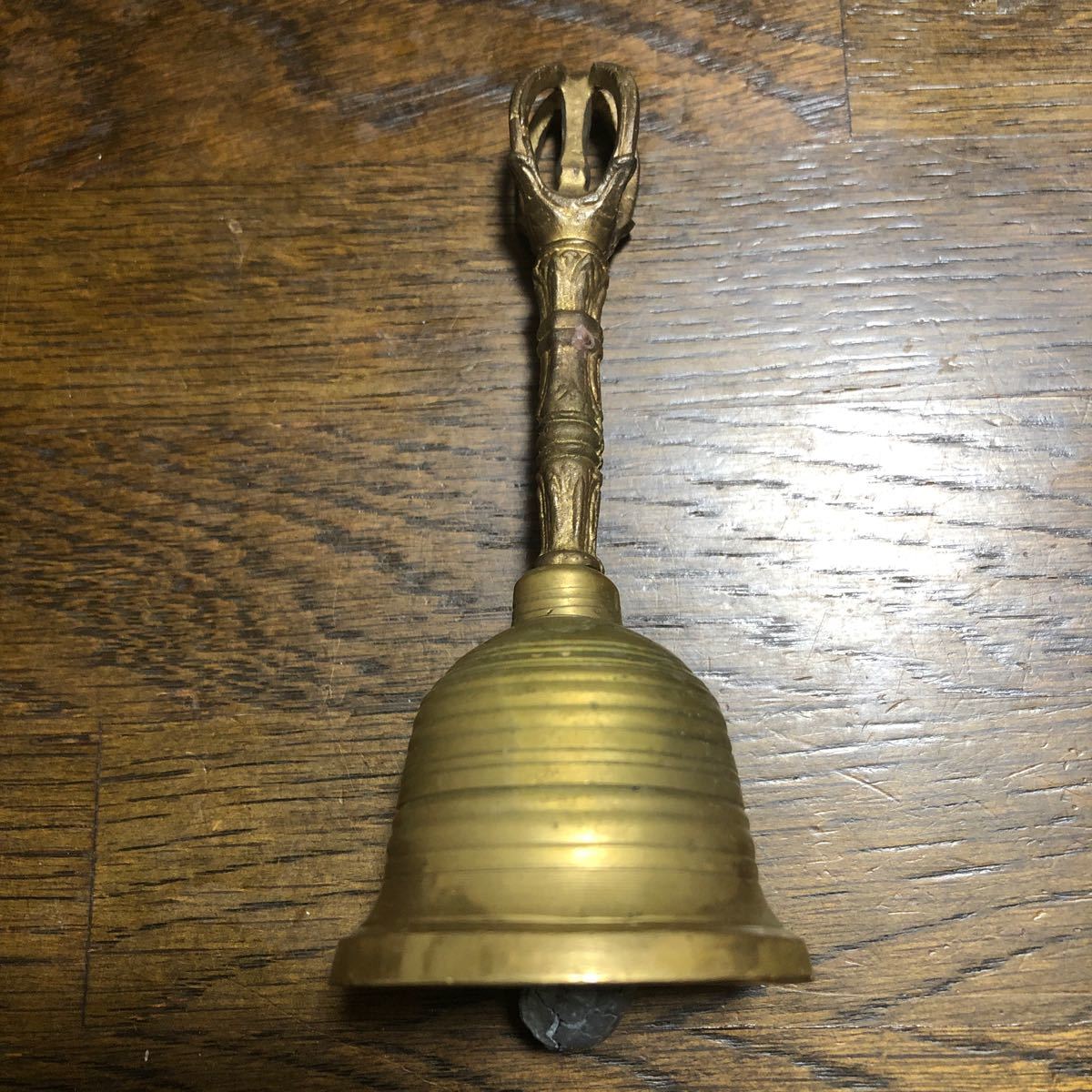 時代仏具 密教法具 古銅 五鈷鈴 金剛鈴//仏教美術 美音色 密教