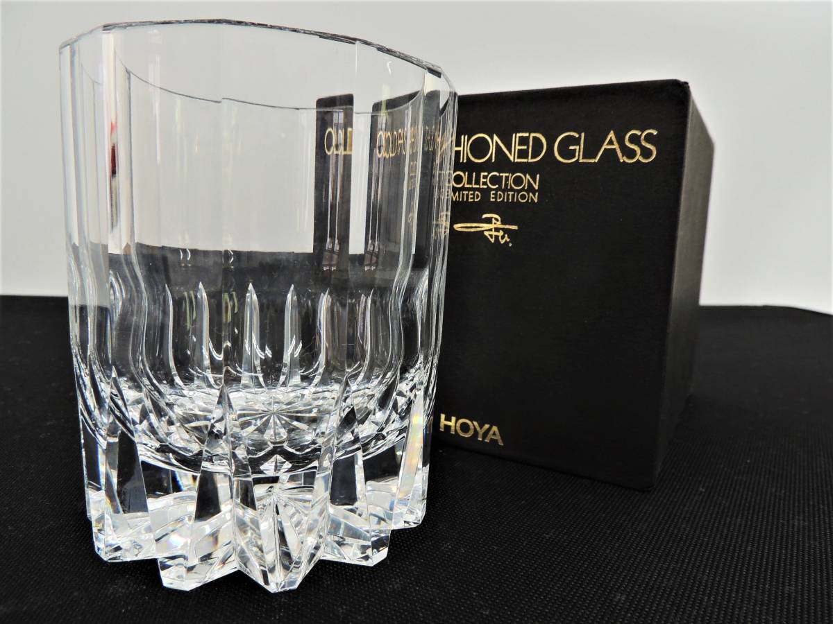 HOYA ホヤクリスタル / ロックグラス / 佐々文夫 サイン / OLD