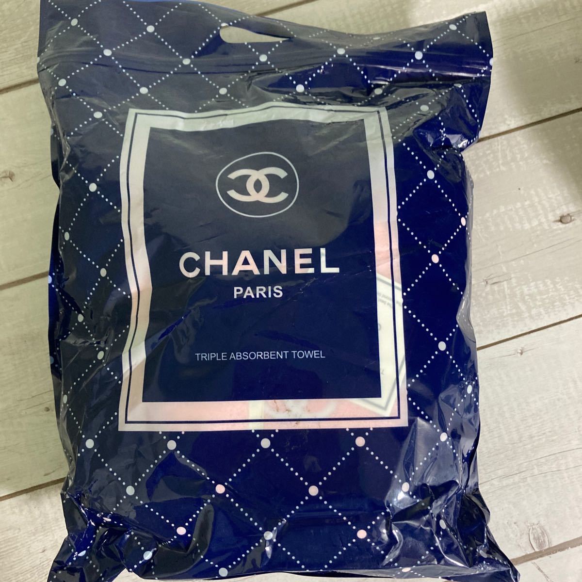 ♥CHANELシャネル 海外ノベルティ バスタオル、フェイスタオルの2枚