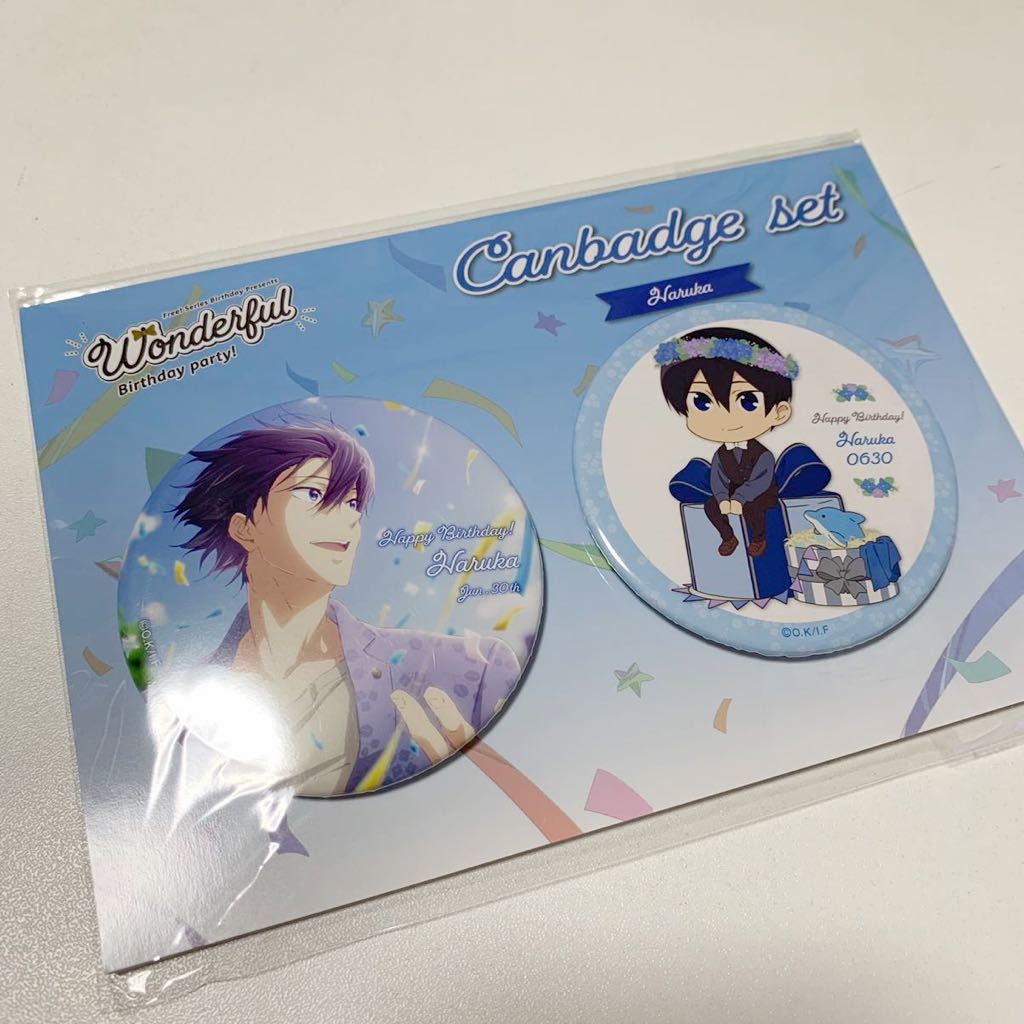 七瀬遙 Free! wonderful birthday バースデー 缶バッジ 七瀬遙 Free