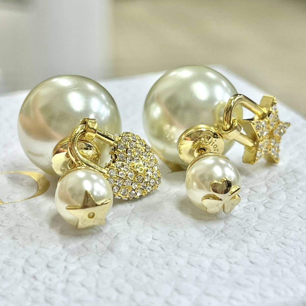 美品 箱保存袋付き DIOR ディオール TRIBALES トライバル パール