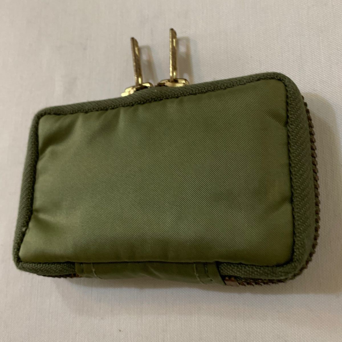 ポーター タンカー キーケース カーキ色 6連 セージグリーン PORTER