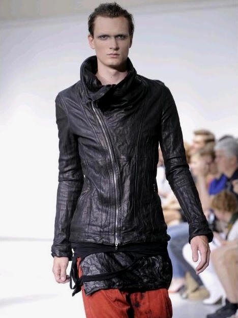 新品同様# JULIUS ラムスキン ダブル ジャットネック ライダース