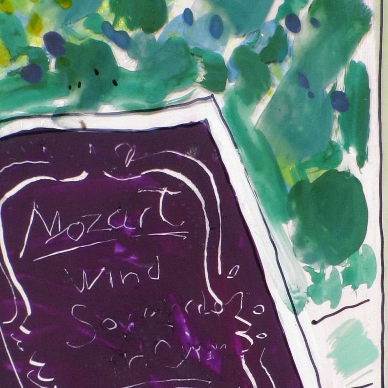 坂口紀良 絵画 ホルンのあるコート・ダ・ジュールの窓辺（GON9-5