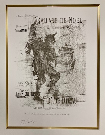 リトグラフ「Le Fou」 Jean Richepin