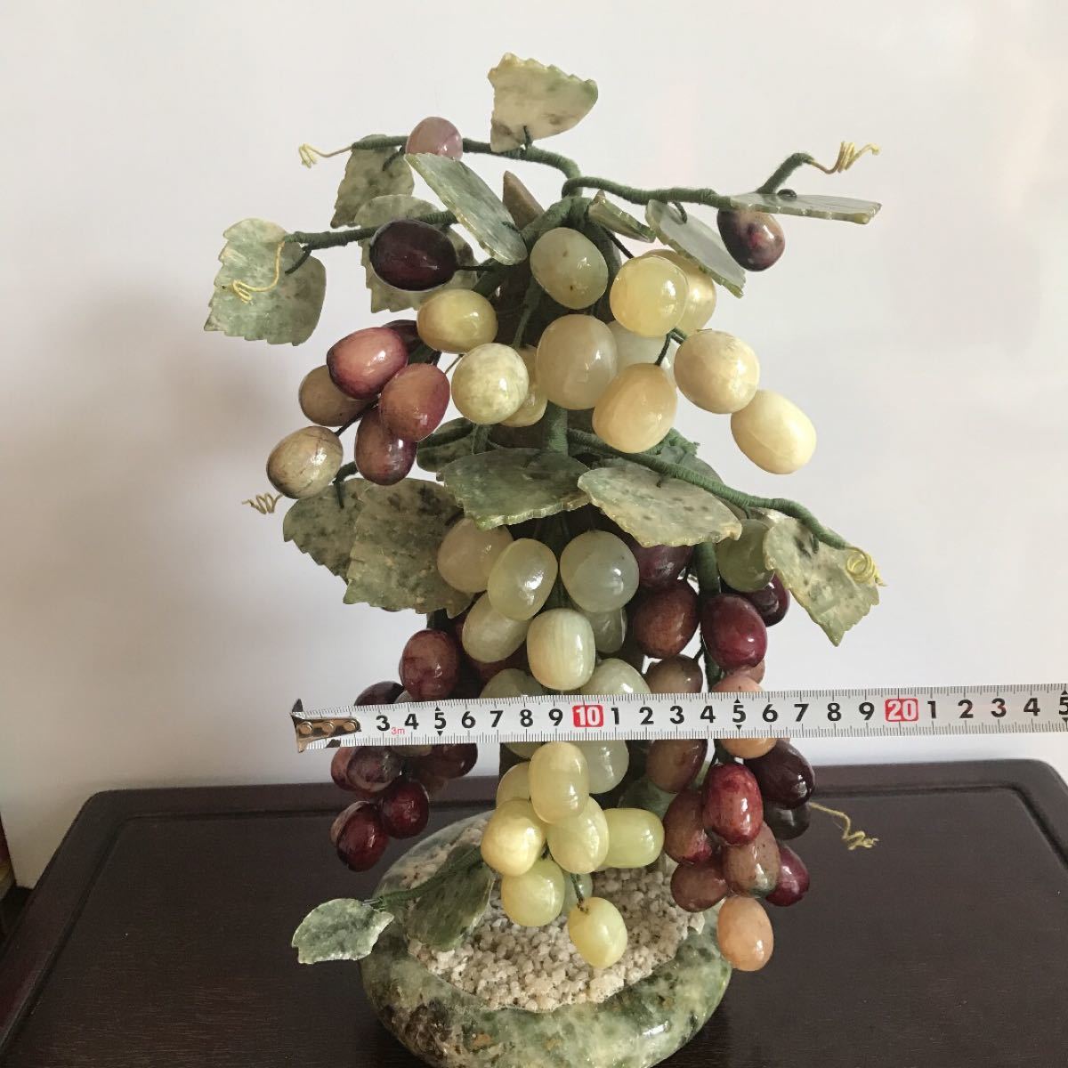 中国美術 古玩 玉石 置物 葡萄 翡翠 希少品 美術品 工芸品 置物 天然石