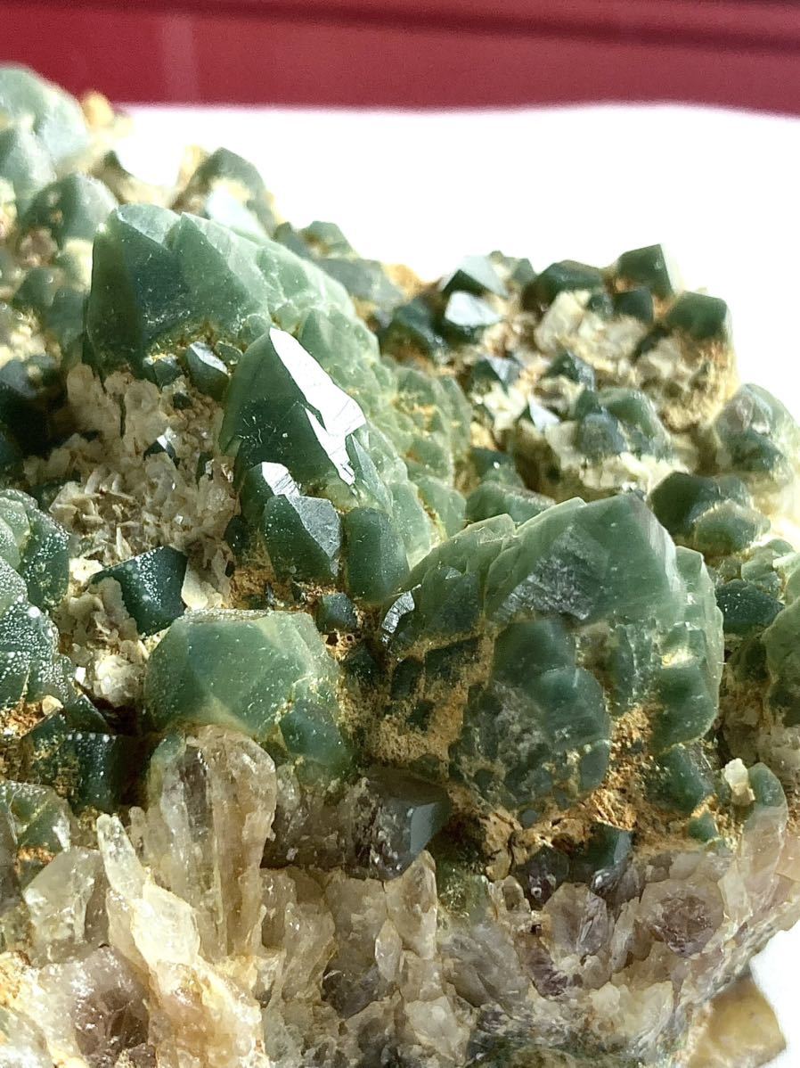 荒川鉱山 国産 緑水晶 グリーンクォーツ クラスター 原石 ショップ 結晶