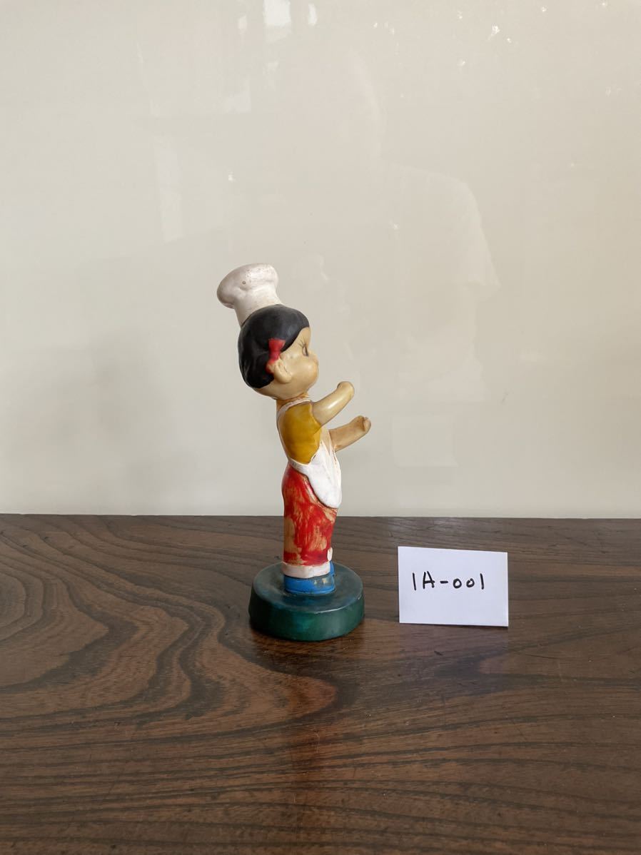 不二家 FUJIYA ペコちゃん 木台 当時物 約29㎝ 中古品 不二家 FUJIYA