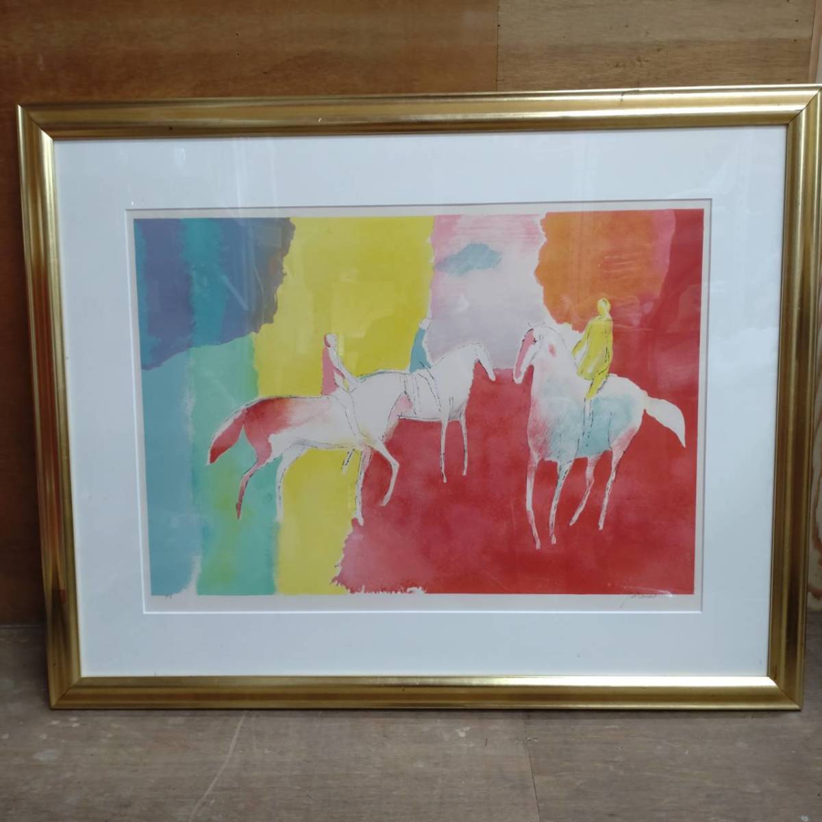 ☆ポール・ギヤマン☆「馬に乗る人」 リトグラフ E.A 大判 美品