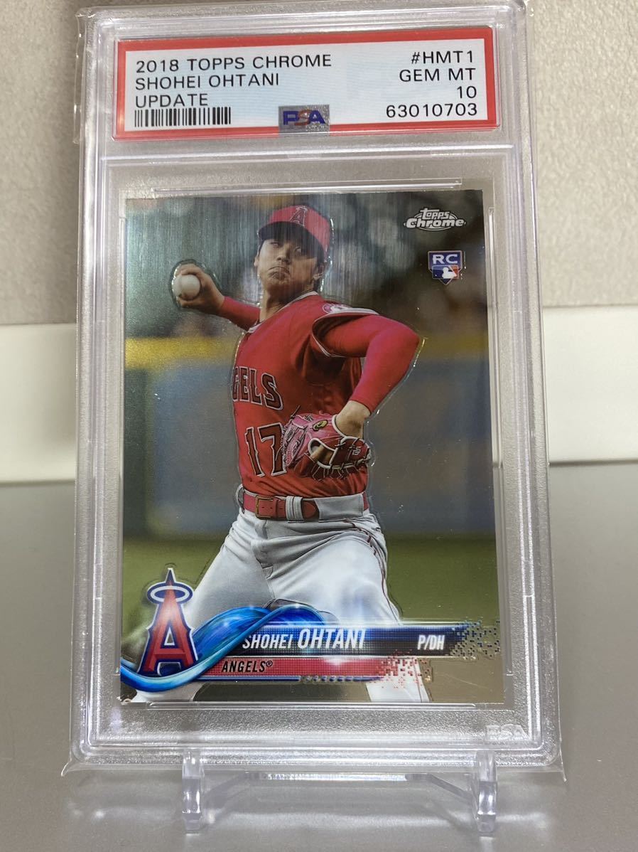 2018 topps chrome 大谷翔平ルーキーカードpsa10 PSA10】大谷翔平2018