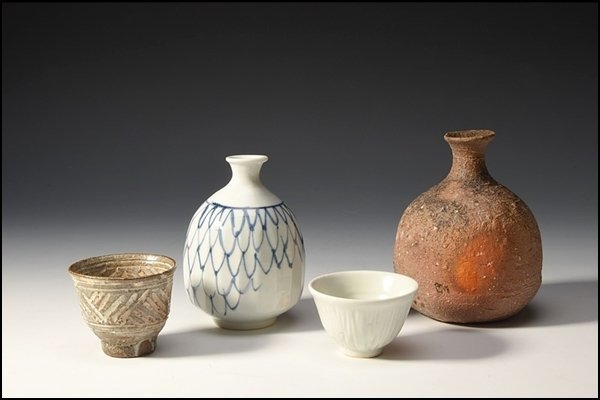 加藤静允 杉本立夫（泥牛）遊泥二人寄酒器 第26回 京都 茶懐石 茶道 共