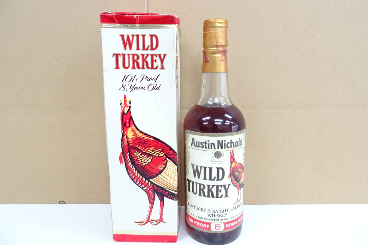 未開栓】ワイルドターキー旧ラベル8年 750ml 三鷹09001 未開栓