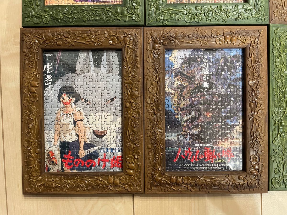 ジブリ ポスターコレクションミニパズル150ピース 6種&ジブリ 額縁2色