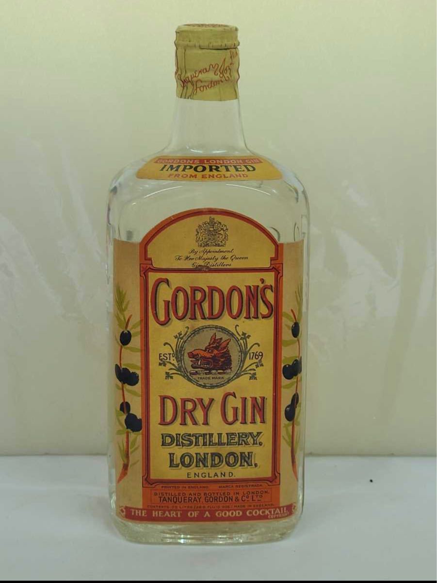 未開栓 GORDONS DRY JIN ゴードン ドライジン 旧ボトル 古酒 未開栓