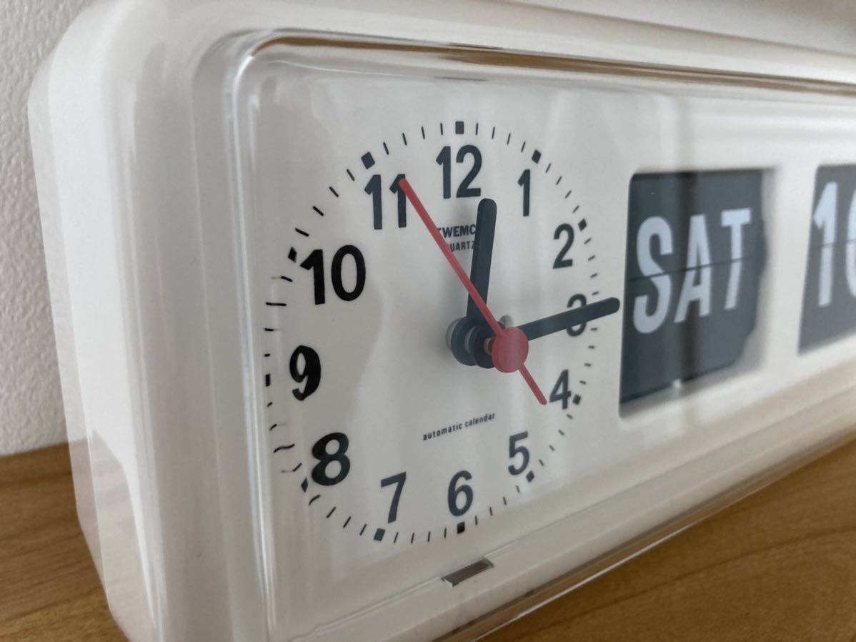 TWEMCO(トゥエンコ) 置き・掛け兼用 パタパタ カレンダー時計 BQ-38