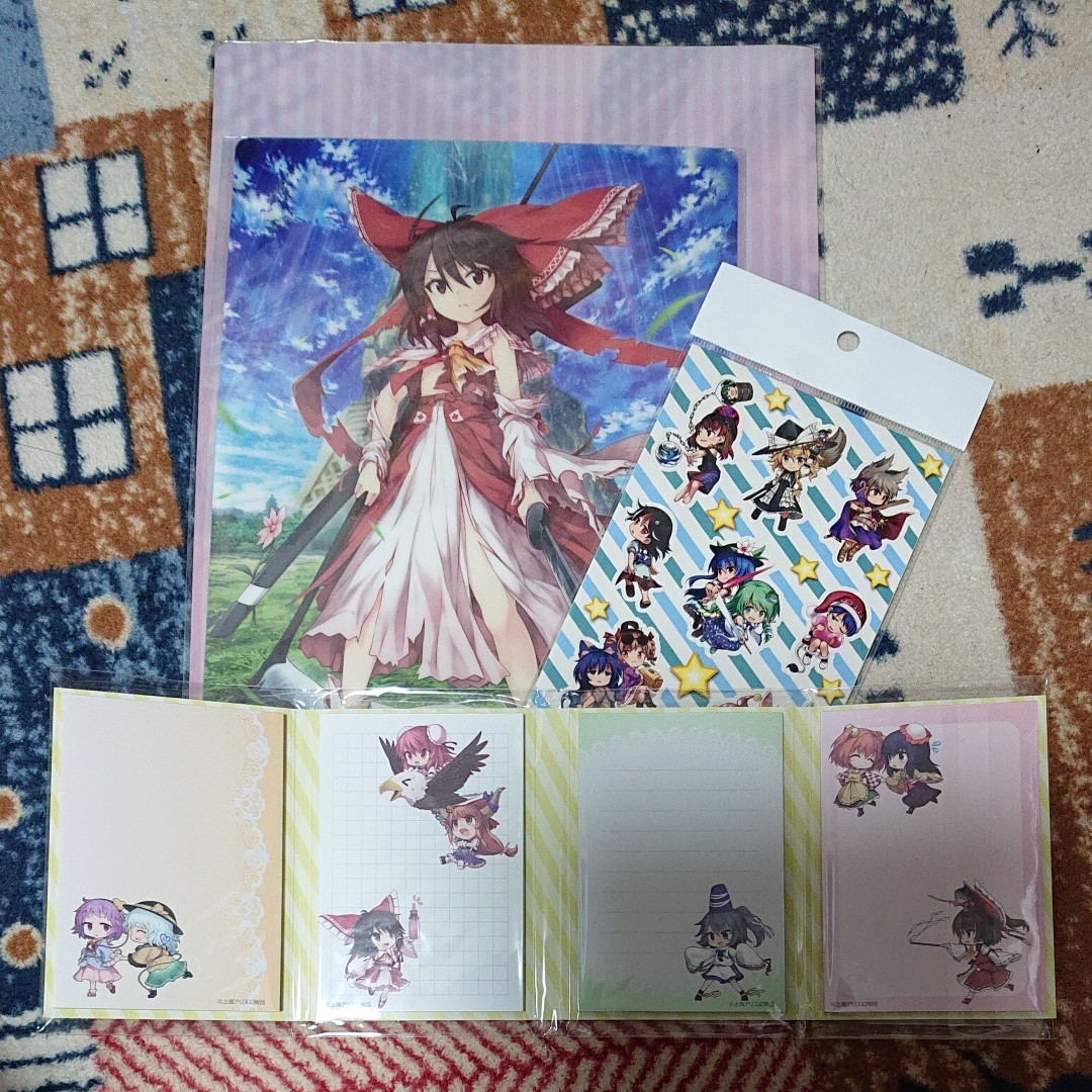 新品未開封品 東方project クリアファイル下敷きセット パタパタメモ