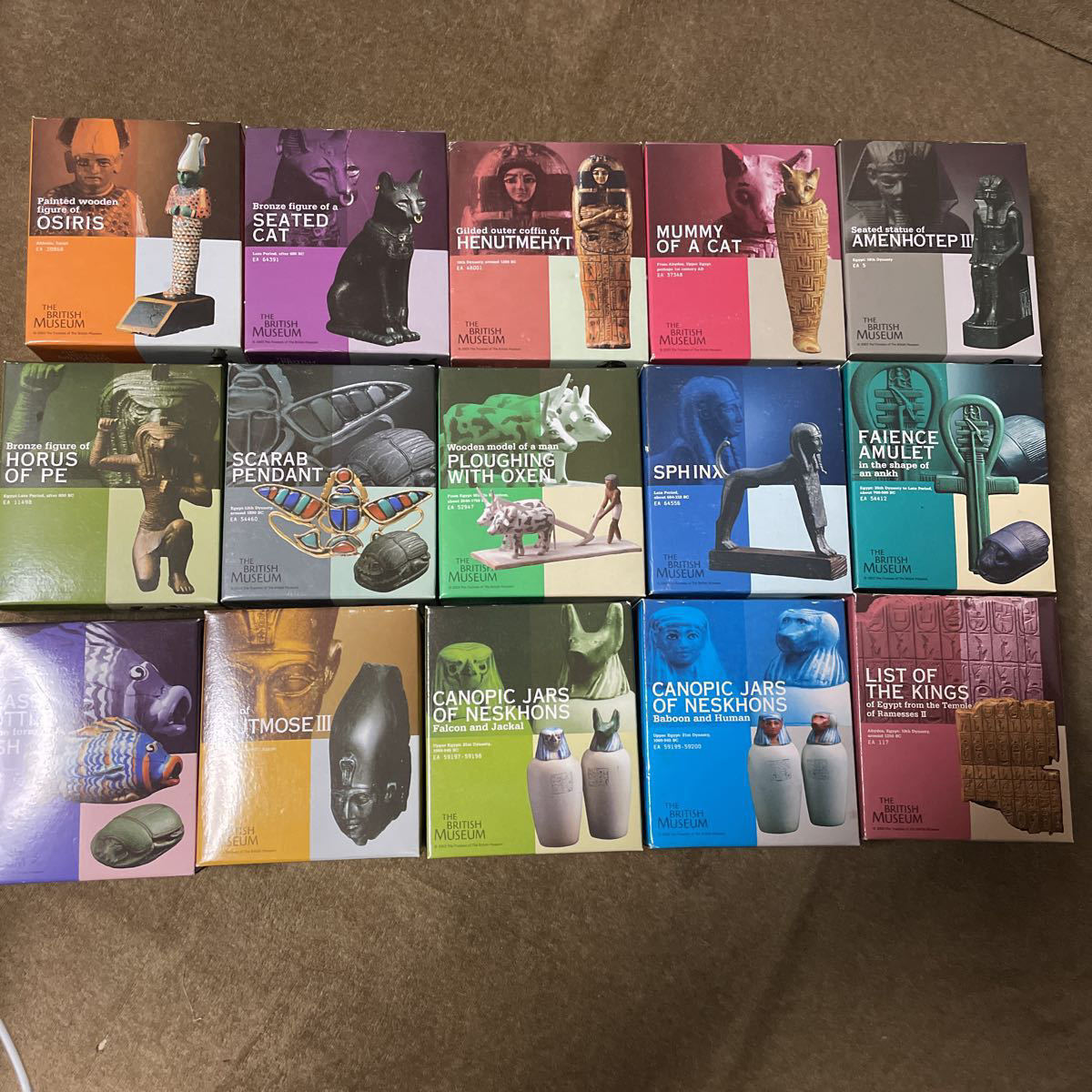 大英博物館 古代エジプトの遺産 海洋堂 フィギュア 全15個セット